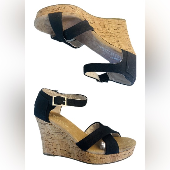 TOMS Sienna Espadrille Wedge size 5.5 - Picture 3 of 6